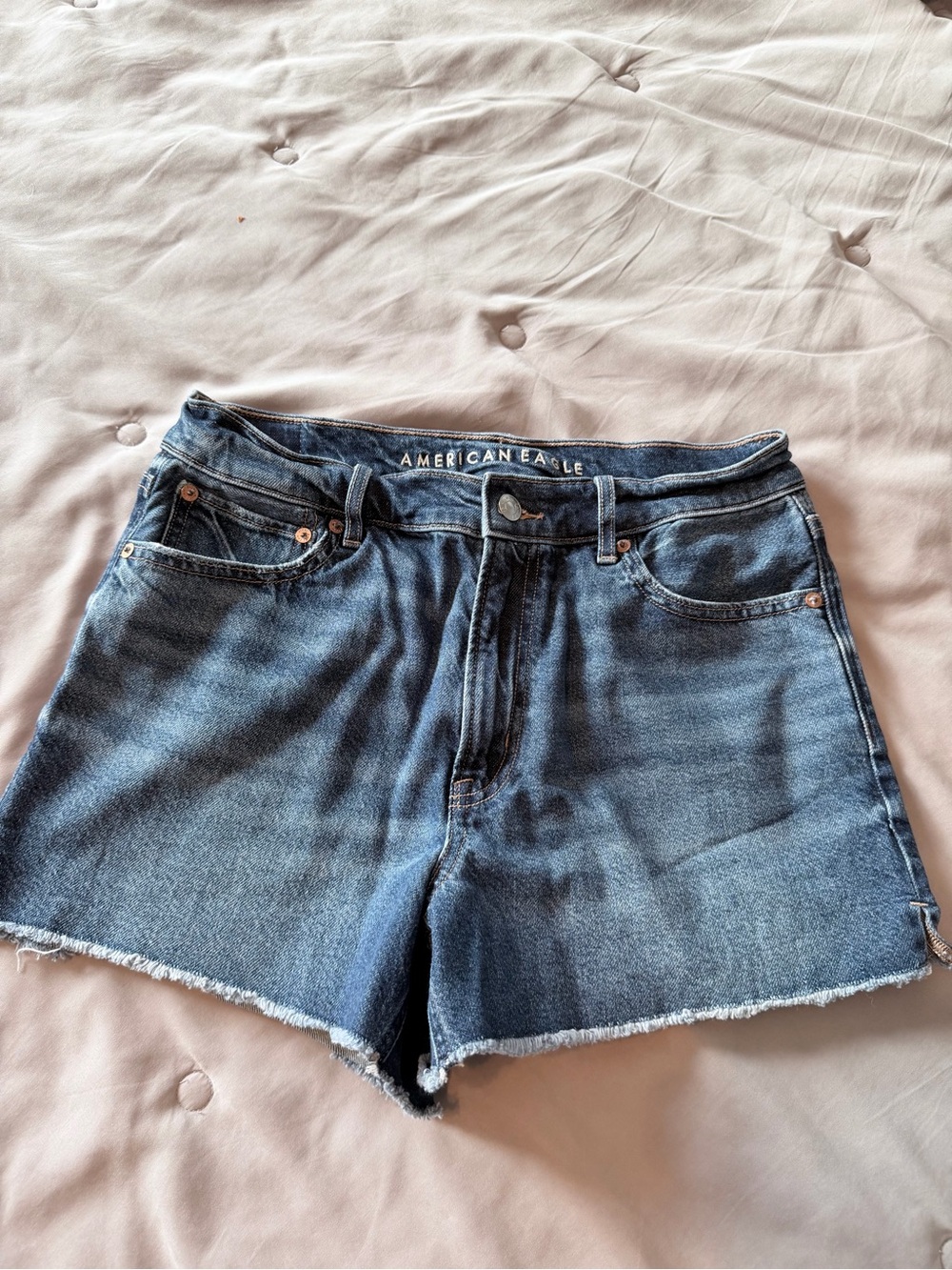 American Eagle Outfitters Medium Blue Denim Cutoff Shorts